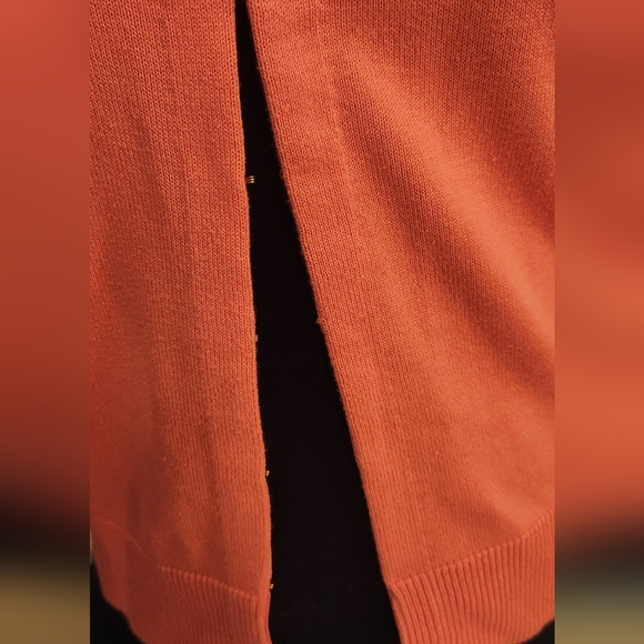 Lilly Pulitzer Medium Pink Cotton Knit 3/4 Sleeve Cardigan - Picture 4 of 9